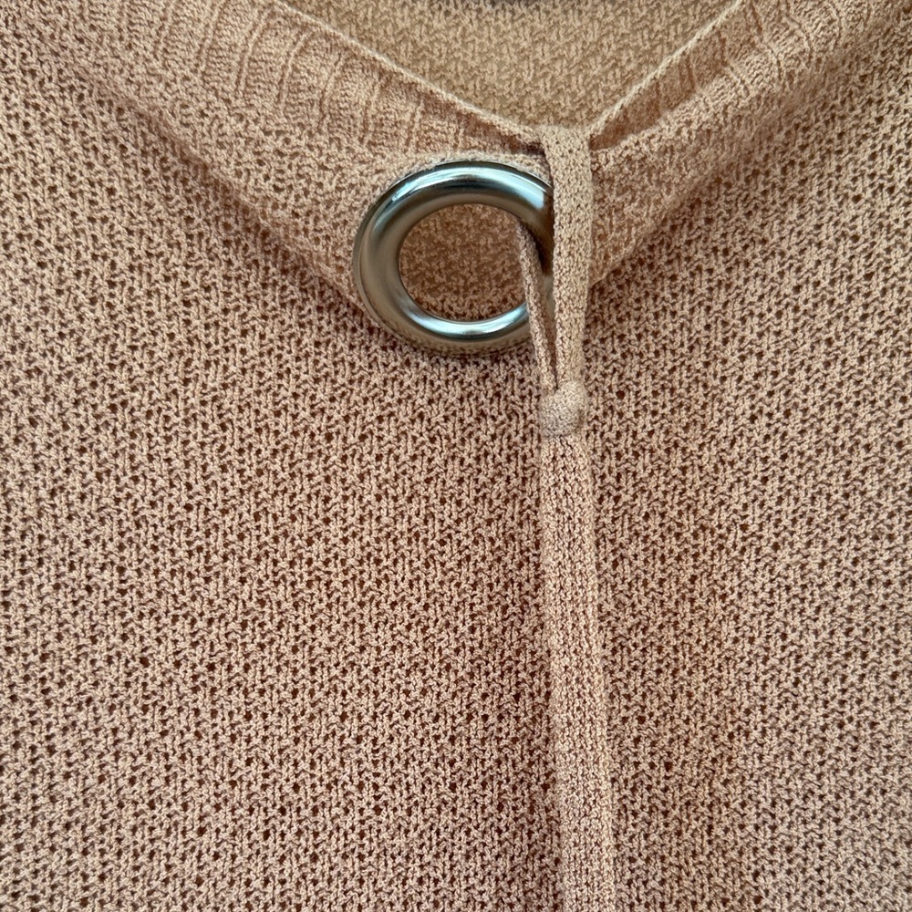 Entro Textured Knit Blouse Peach Medium - Picture 7 of 7